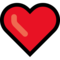 Red Heart emoji on Microsoft